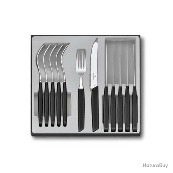 Mnagre Victorinox 12 pices Swiss Modern lame 11cm table noire