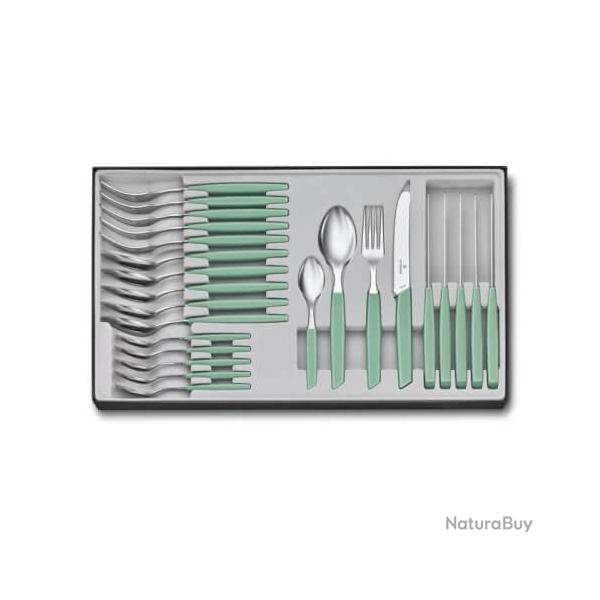 M�nag�re Victorinox 24 pi�ces Swiss Modern lame 11cm Table pastel