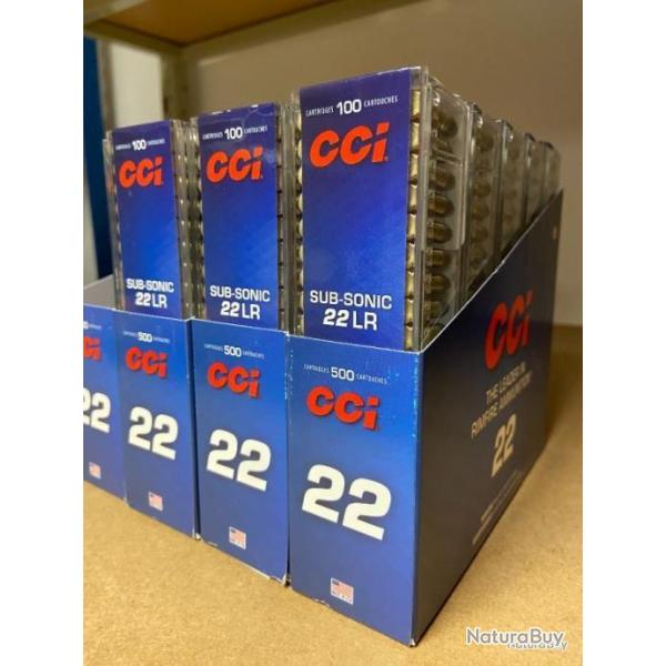 Cartouches - CCi - Sub-sonic 22LR - Boite de 100
