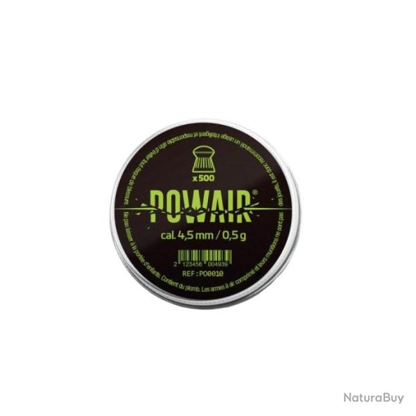 BO�TE DE 500 PLOMBS RONDS POWAIR - CALIBRE 4.5MM