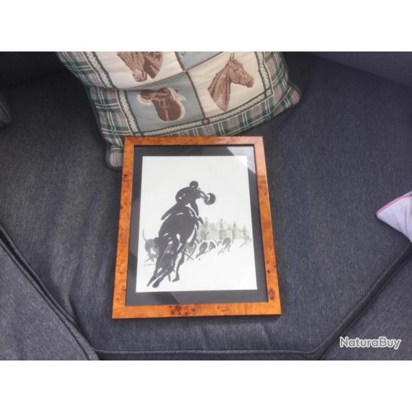 Cadre en loupe lithographie