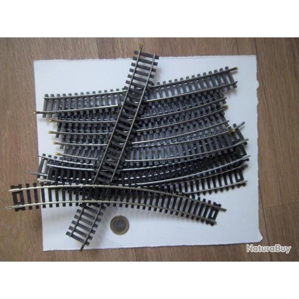 lot de 11 rails courb�es train �lectrique