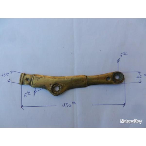 contre platine en bronze pour arme a silex et percussion