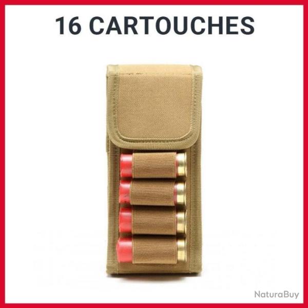 Porte Munitions cartouchi�re 16 Cartouches TAN (COYOTE) calibre 12