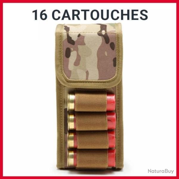 PROMO !! Porte Munitions cartouchi�re 16 Cartouches WOODLAND calibre 12 et 20