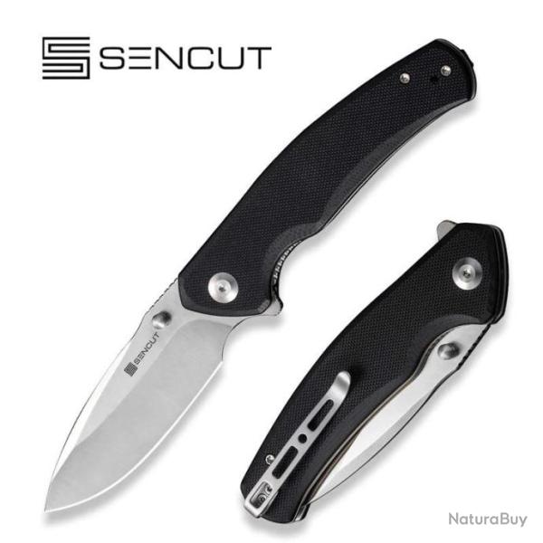 Couteau SENCUT Slashkin Black Manche G10 Lame Acier D2 IKBS Linerlock Clip S200661