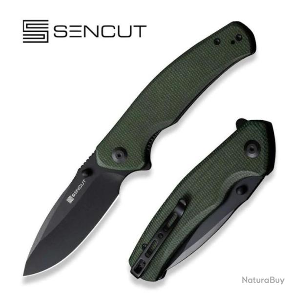 Couteau SENCUT Slashkin Green Manche Micarta Lame Acier D2 IKBS Linerlock Clip S200663