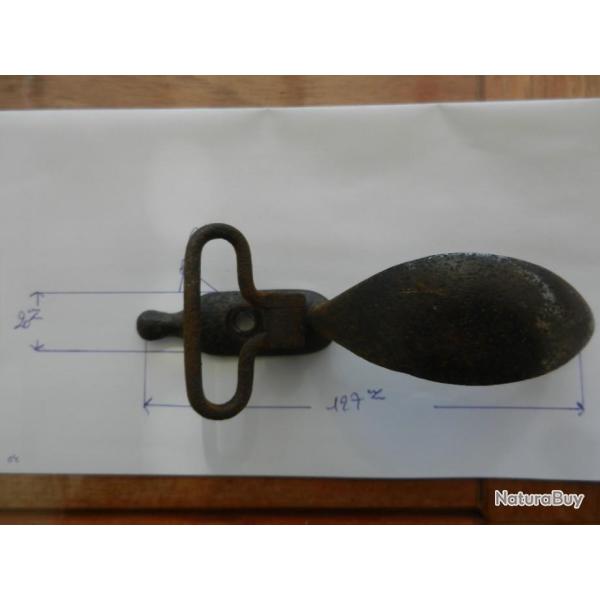 pontet en fer pour fusil ancien a silex ou percussion