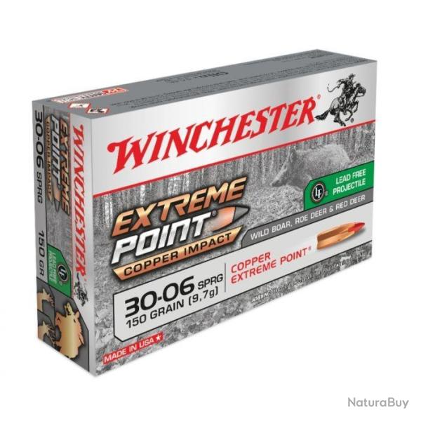 Munitions WINCHESTER calibre 30-06 Copper Impact 150gr - 9.7g x100 