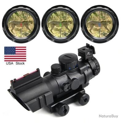 DESTOCKAGE Lunette Viseur COMPACT SCOPE 4X32 - Réticule Lumineux Vert ...
