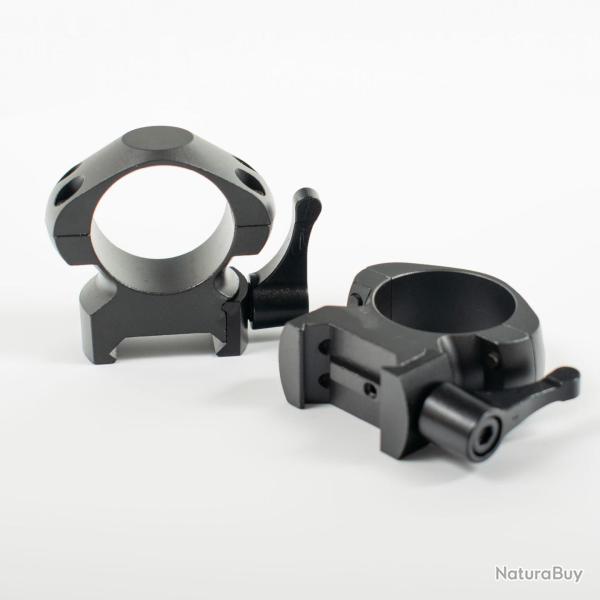 Colliers en acier 25 MM pour rail Weaver/Picatinny � profil bas