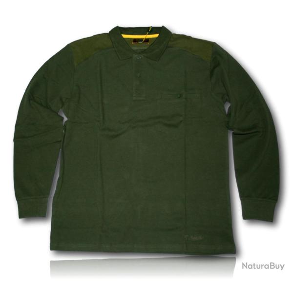 POLO A MANCHE LONGE BENI SPORT VERT