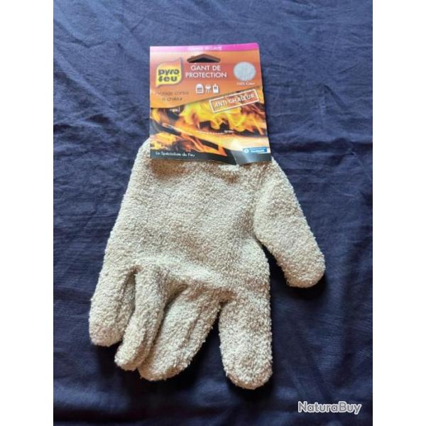 PYROFEU gant de protection anti chaleur 250�c barbecue poele a bois cheminee taille 10