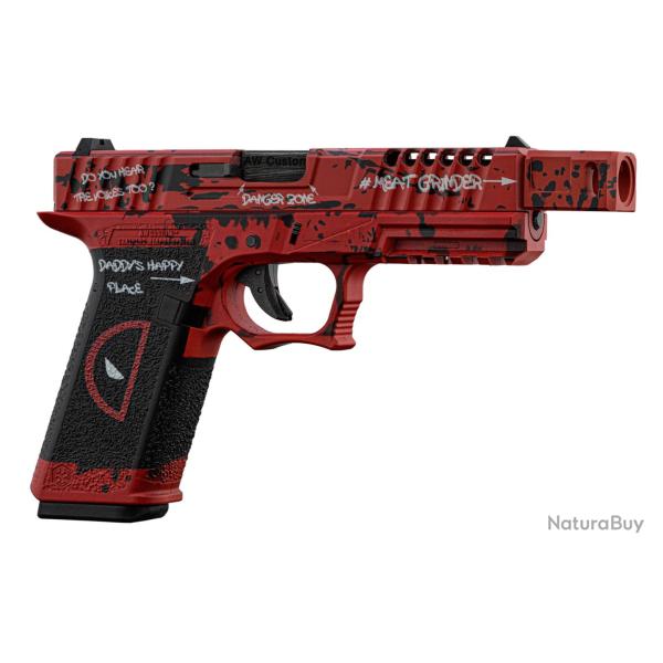 R�plique Airsoft GBB VX7102 DP rouge et noir Cal.6mm