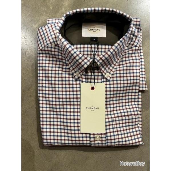 CHEMISE LE CHAMEAU SWINBROOK BLEU ET BORDEAUX