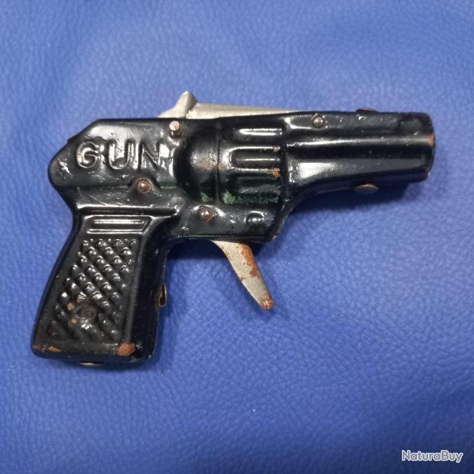 Ancien Pistolet Miniature Révolver En Métal - Jouet Vintage "Mignonnette"
