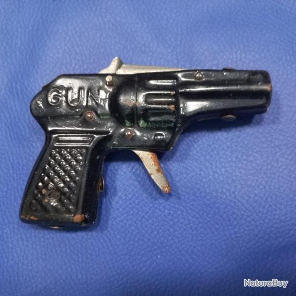 ancien jouet pistolet en mtal  " GUN "