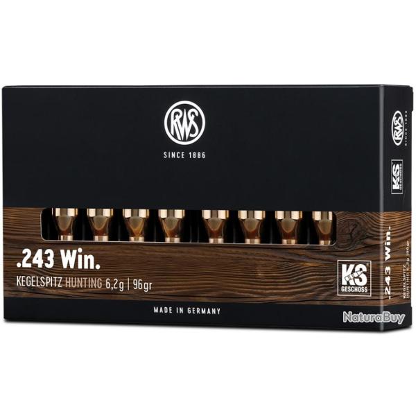 CART. RWS KS CAL. .243 WIN 96GR 6,2 G BTE 20