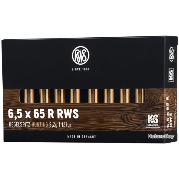 CART. RWS KS CAL. 6,5X65 R 127GR 8,2 G BTE 20
