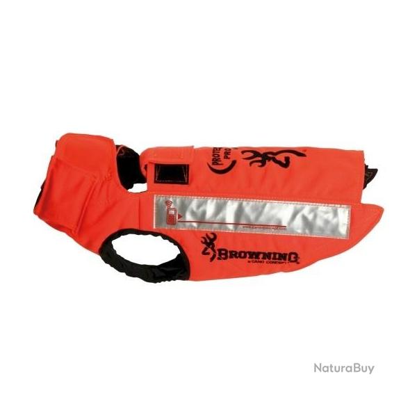 GILET DE PROTECTION POUR CHIEN PROTECT PRO BROWNING CANO ORANGE TAILLE 70
