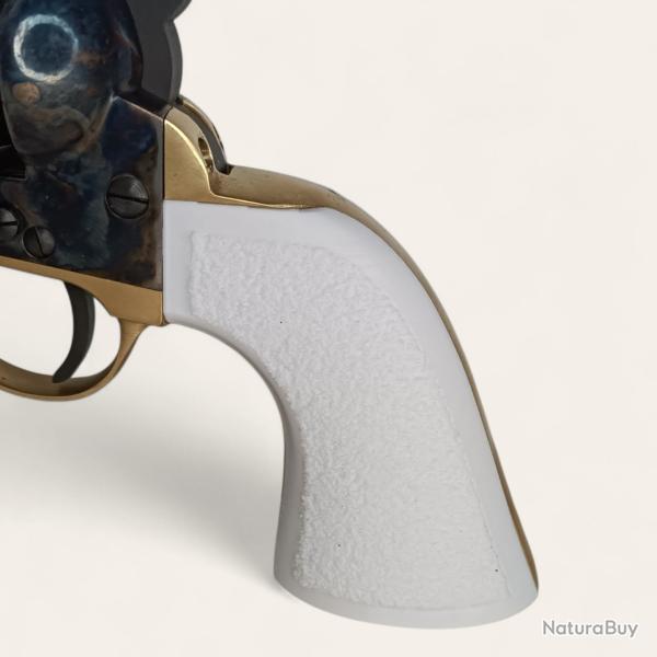 Plaquettes textur�es Colt 1851 Pietta blanc