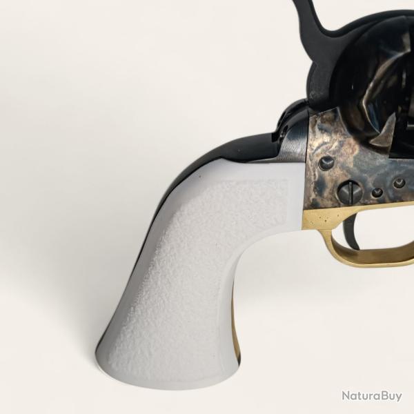 Plaquettes textur�es Colt 1860 Pietta blanc