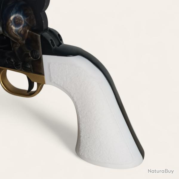 Plaquettes textur�es Colt 1860 Pietta blanc