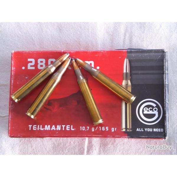 GECO boite NEUVE de 20 munitions 280 REMINGTON DEMI BLINDEE 155 grains