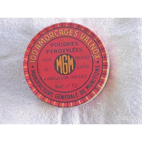 MGM RARE rare boite NEUVE ROUGE REF 12  amorces VALNOX