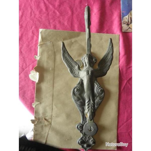 antique sonnette en metal ange (sans cloche)