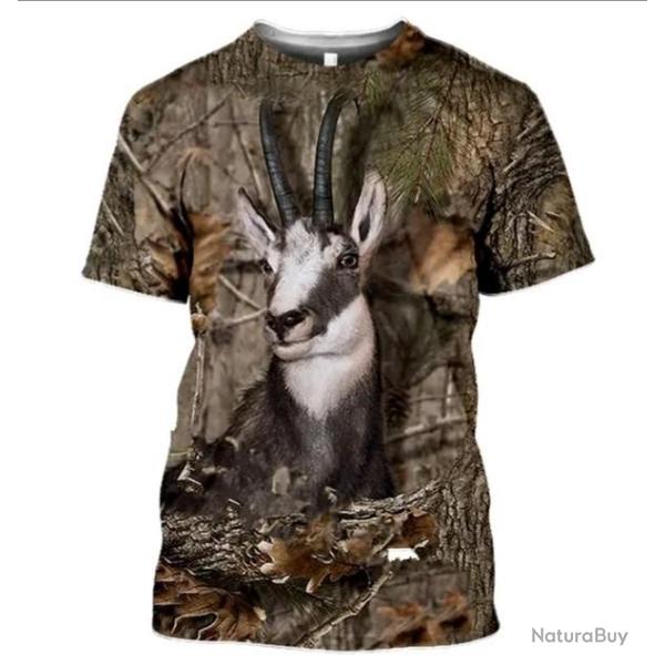 Tee-shirt chamoix camo , taille de S � 6XL