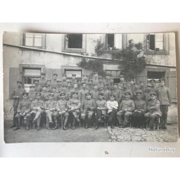 Carte postale soldats allemands ww1, yvernaumont, Ardennes.1915.