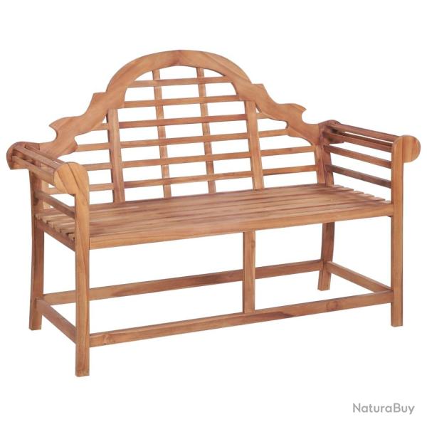 Banc de jardin meuble de patio d'extrieur terrasse 127 x 58,5 x 92,5 cm bois massif de teck 02_001