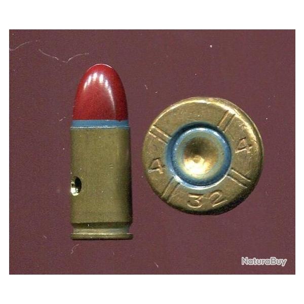 9 mm Parabellum -  blanc Sude - balle plastique rouge