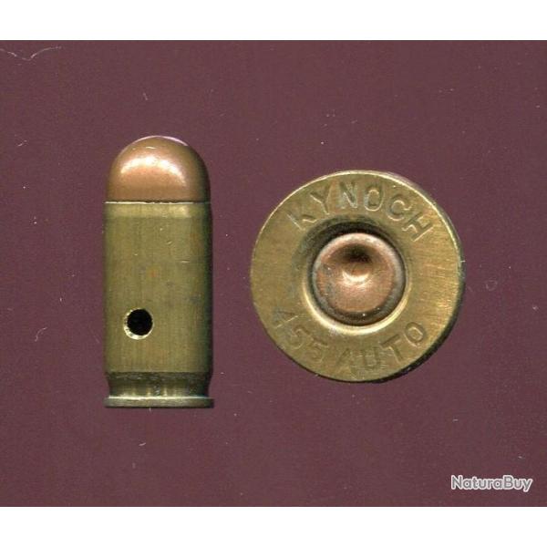 .455 Webley Auto - marquage : KYNOCH 455 - balle cuivre tr�s arrondie