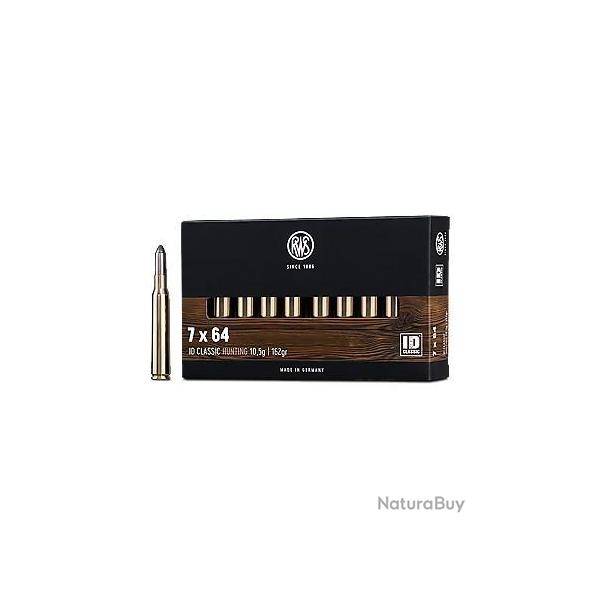 Munitions RWS calibre 7x64 ID Classic 162gr - 10.5g x20
