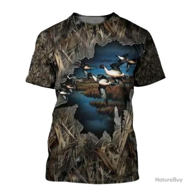 !!! SUPER PROMO !!! Tee-shirt r�aliste chasse. Canard    taille de S � 6XL