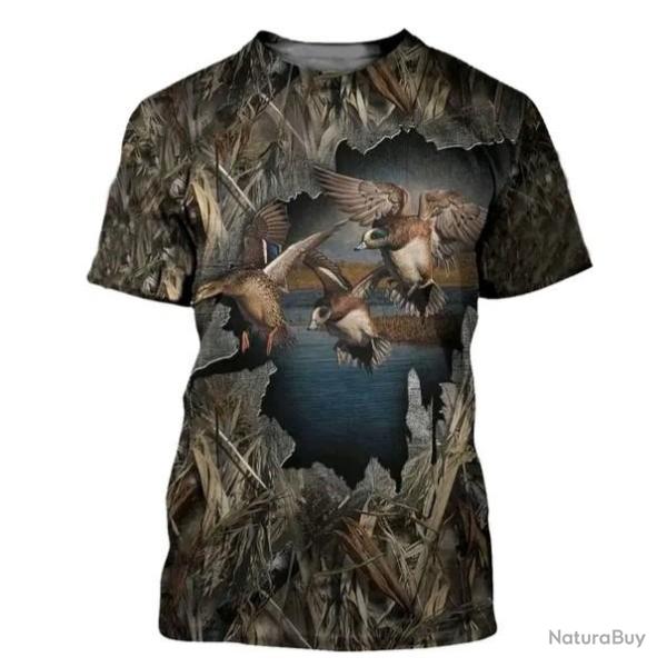 !!! SUPER PROMO !!! Tee-shirt r�aliste chasse. Canard    taille de S � 6XL n�2