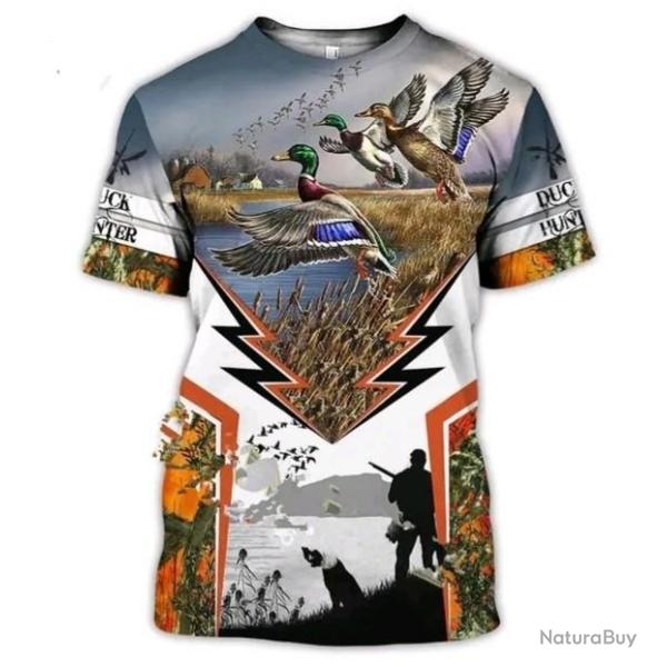!!! SUPER PROMO !!! Tee-shirt r�aliste chasse. Canard    taille de S � 6XL n�4