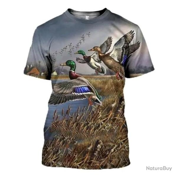 !!! SUPER PROMO !!! Tee-shirt r�aliste chasse. Canard    taille de S � 6XL n�6