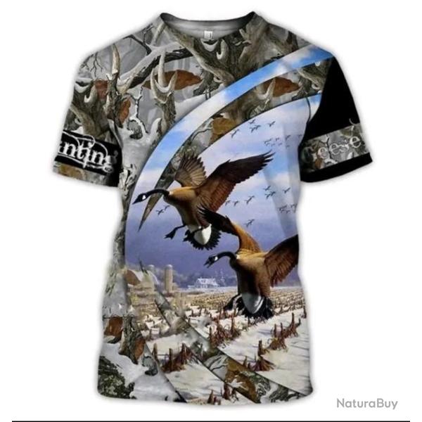 !!! SUPER PROMO !!! Tee-shirt r�aliste chasse. Canard    taille de S � 6XL n�8