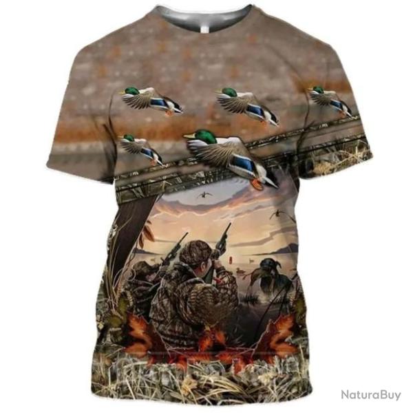 !!! SUPER PROMO !!! Tee-shirt r�aliste chasse. Canard    taille de S � 6XL n�10