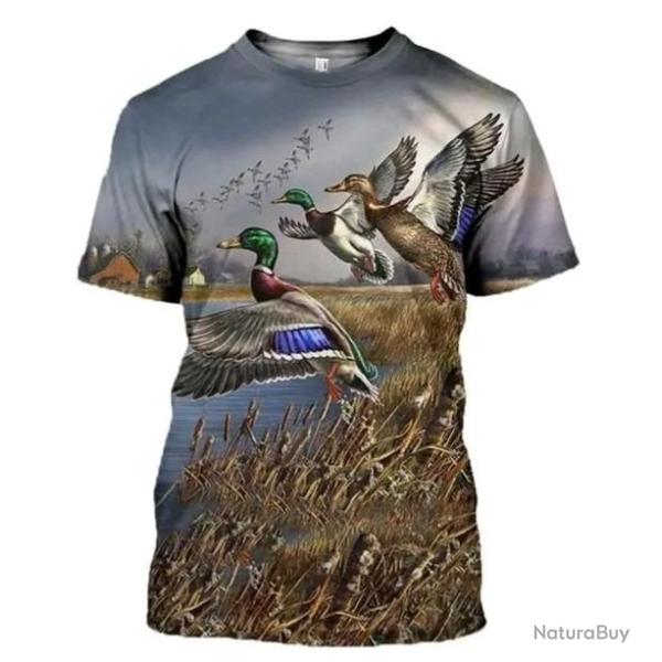 !!! SUPER PROMO !!! Tee-shirt r�aliste chasse. Canard    taille de S � 6XL n�12