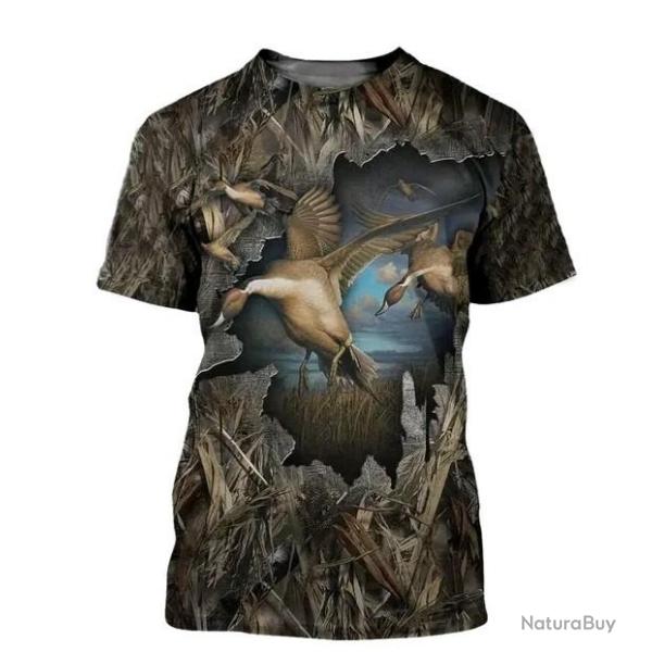 !!! SUPER PROMO !!! Tee-shirt r�aliste chasse. Canard    taille de S � 6XL n�15