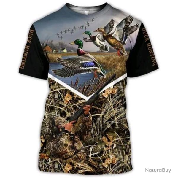 !!! SUPER PROMO !!! Tee-shirt r�aliste chasse. Canard    taille de S � 6XL n�16