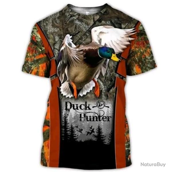 !!! SUPER PROMO !!! Tee-shirt r�aliste chasse. Canard    taille de S � 6XL n�17