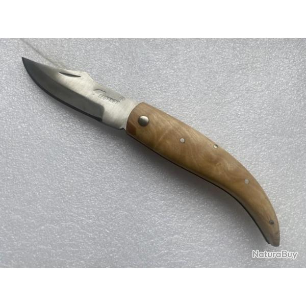 Couteau de poche shark l�opard Manche en bois de teck .