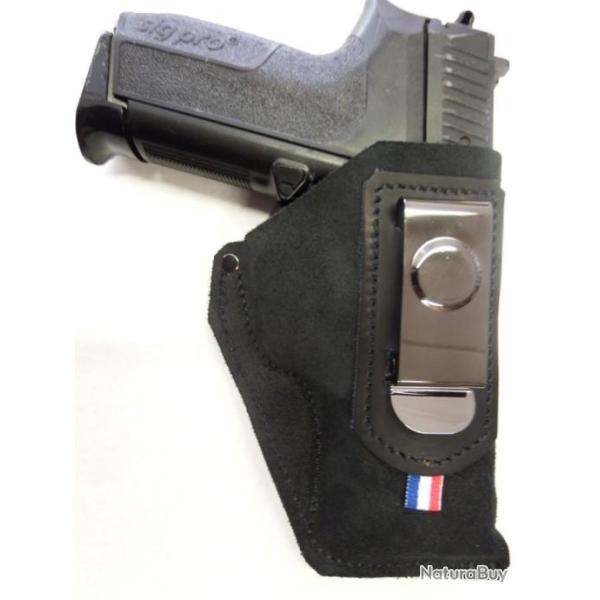 Holster inside TOWNSEND   pour SIG 2022 en peau souple � clip (fabrication artisanale fran�aise)