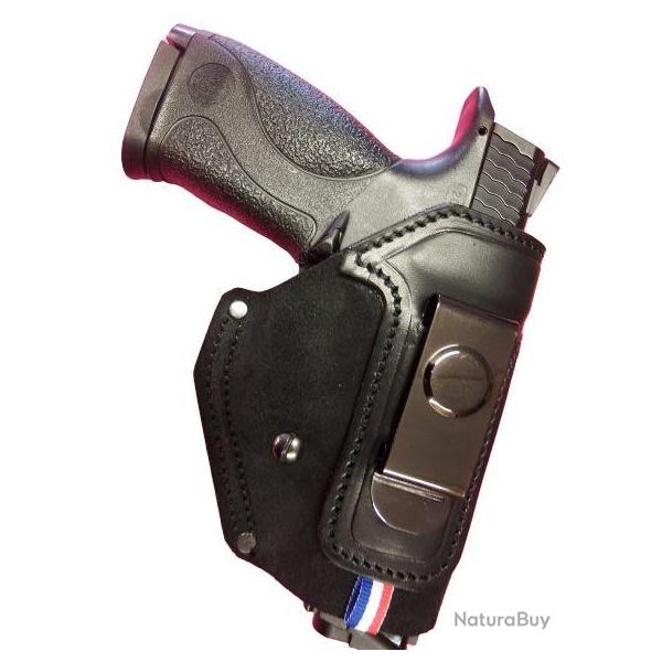 Etui inside  TOWNSEND pour S &W MP9 en peau souple � clip (fabrication artisanale fran�aise)