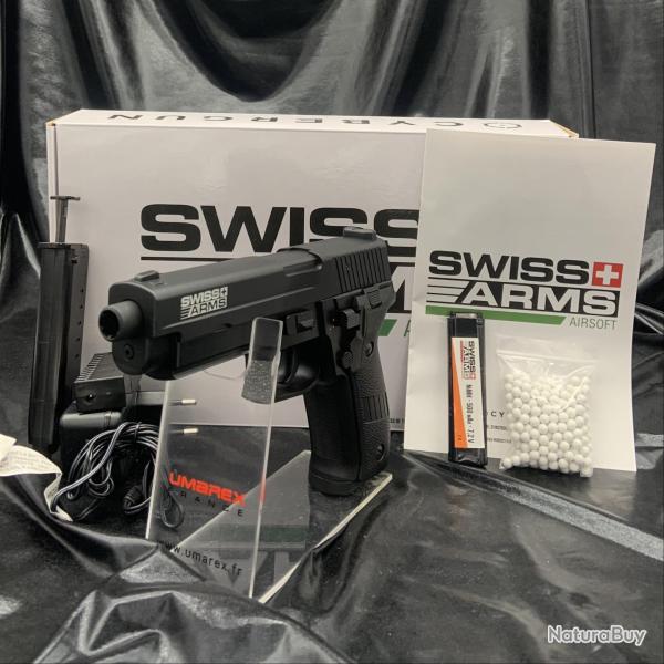 Swiss Arms Navy Pistol AEP RTP Nimh Metal Slide 6mm 30Bbs /C12